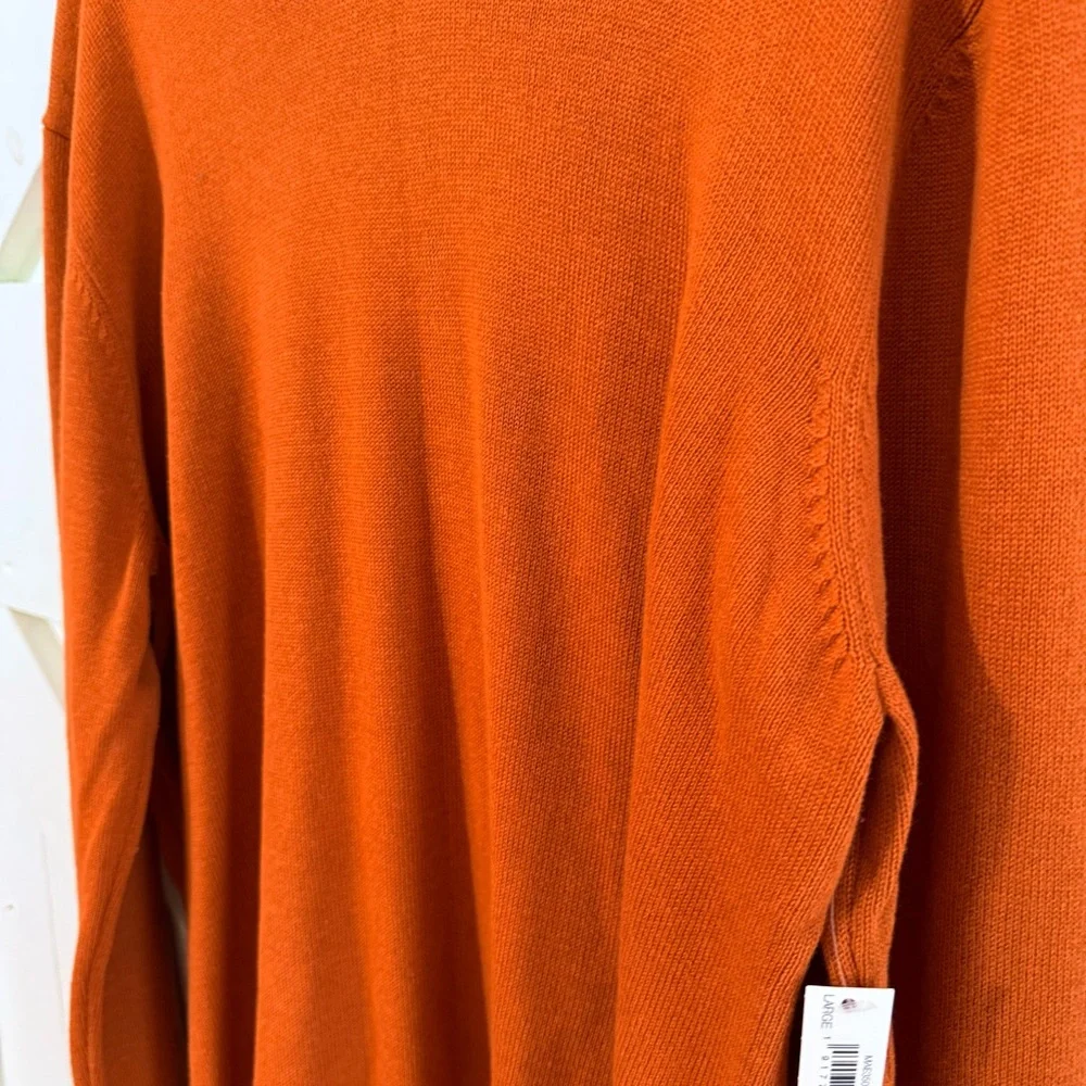 Amazon Essentials Men's‎ Rust V-Neck Pullover Sweater Large *NWT* - Picture 4 of 12